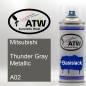 Preview: Mitsubishi, Thunder Gray Metallic, A02: 400ml Sprühdose, von ATW Autoteile West.